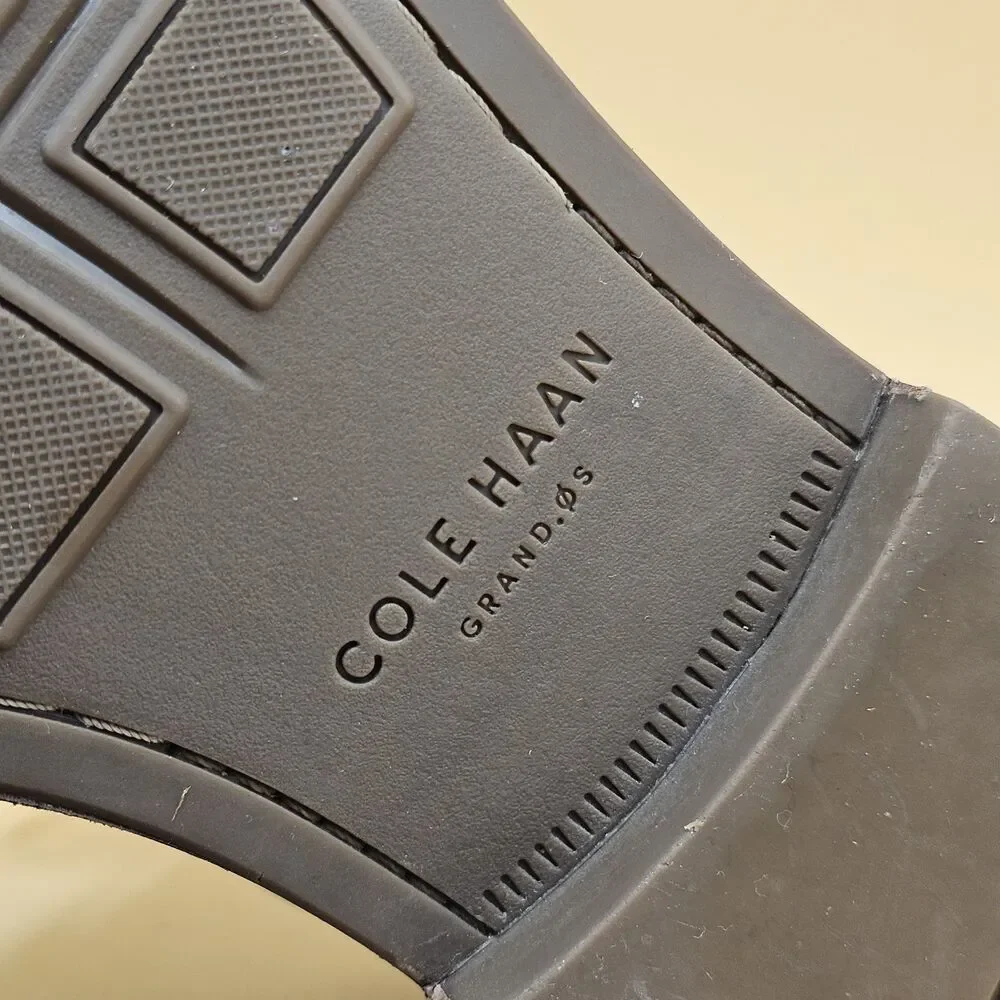 Cole Haan C25105 Tyler Grand Plain Toe Oxford Derby Leather Shoes Size 10.5 Navy